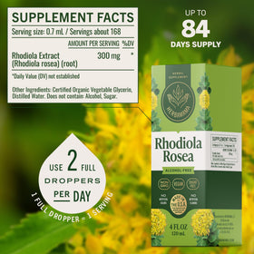 Ingrédients de la teinture de Rhodiola Rosea HERBAMAMA