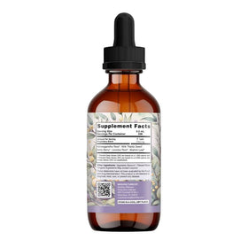 Ingrédients de la teinture Earthley Wellness sur fond blanc