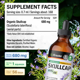 Ingrédients de la Tincture de Skullcap BIO KRAUTER