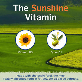Ingrédients de la Vitamine D3 5000 UI Innate Vitality sur l'emballage