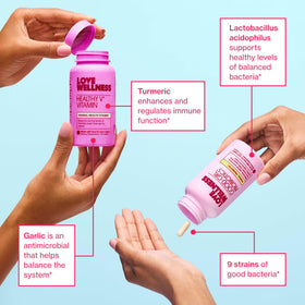 Ingrédients de la Vitamine Healthy V: pamplemousse, ail, curcuma, huile de coco