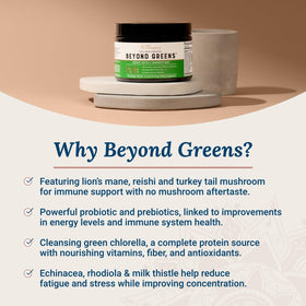 Ingrédients de Live Conscious Beyond Greens sur une table