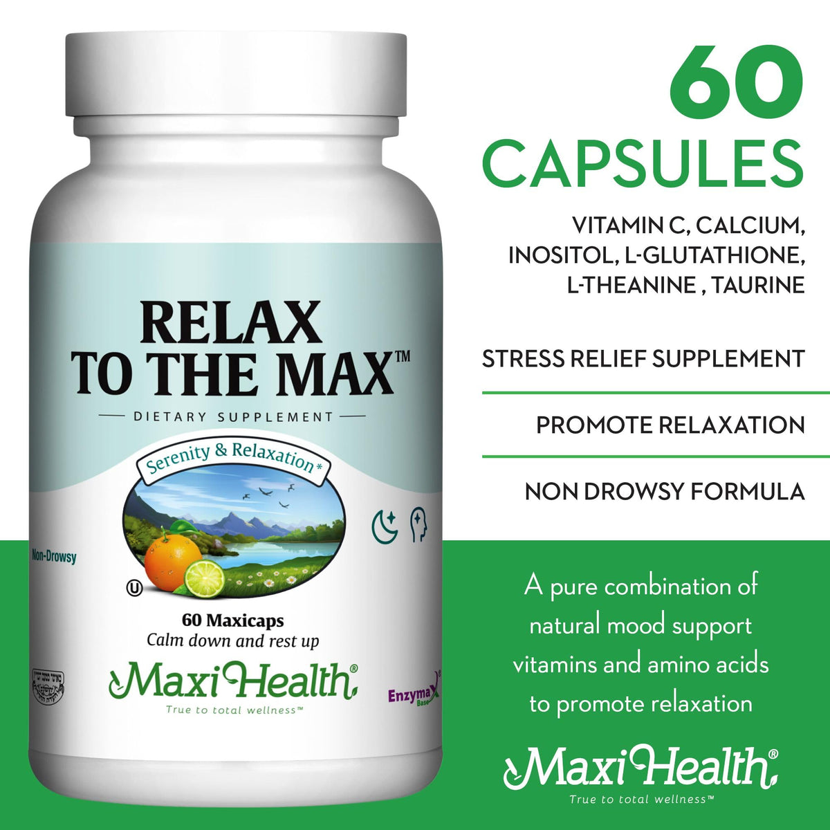 Ingrédients de Maxi Health daily wellness sur l'étiquette