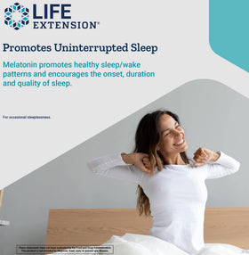 Ingredients de Melatonin IR/XR Life Extension sur l'emballage