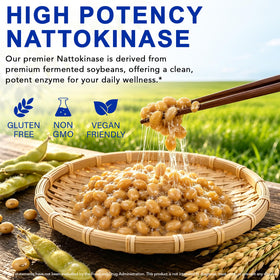 Ingrédients de Nattokinase Nutre Forte sur une table