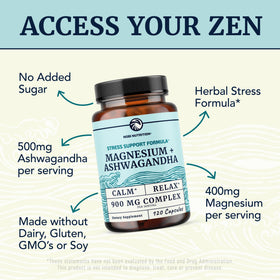 Ingrédients de Nobi Nutrition Magnésium Ashwagandha, étiquette