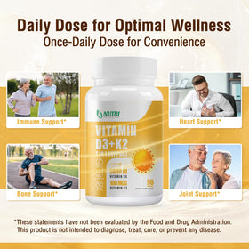 Ingrédients de NUTRI POTENTIA Complément D3 K2