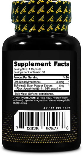 Ingrédients de Primaforce DIM montrant les capsules