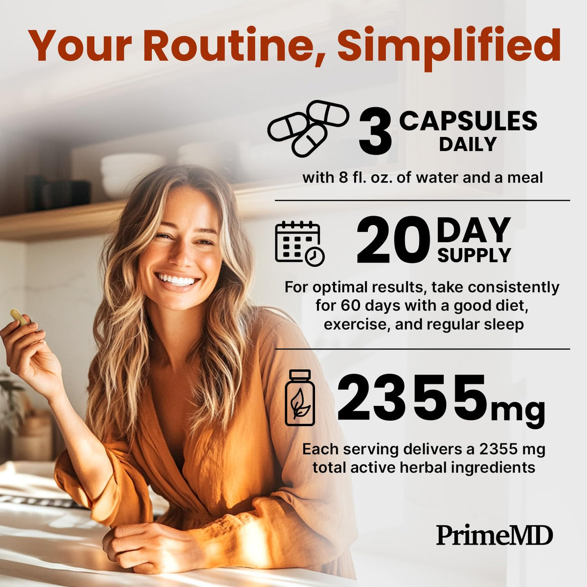Ingrédients de PrimeMD Ceylon Cinnamon 2355mg sur étiquette