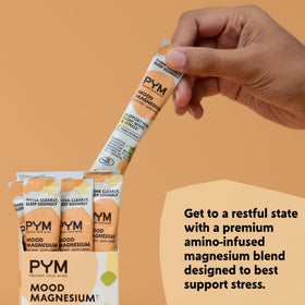 Ingrédients de PYM Health Poudre de Magnésium Mood sur l'emballage