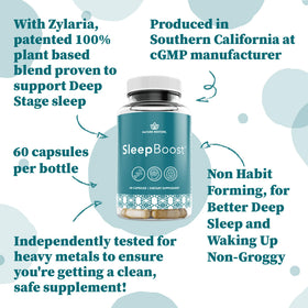 Ingrédients de SleepBoost™ Nature Restore sur l'étiquette