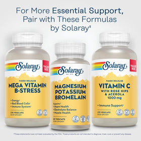 Ingrédients de SOLARAY Magnesium Potassium sur l'étiquette