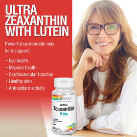 Ingrédients de SOLARAY Ultra Zeaxanthin 6 mg sur l'étiquette