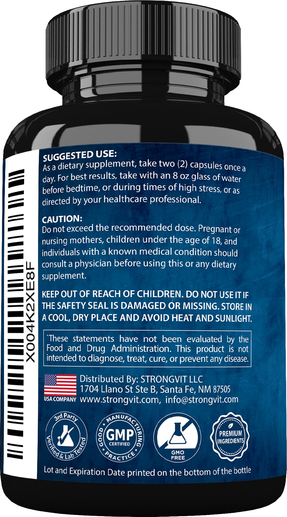 Ingrédients de StrongVit Cortisol étalés sur une surface