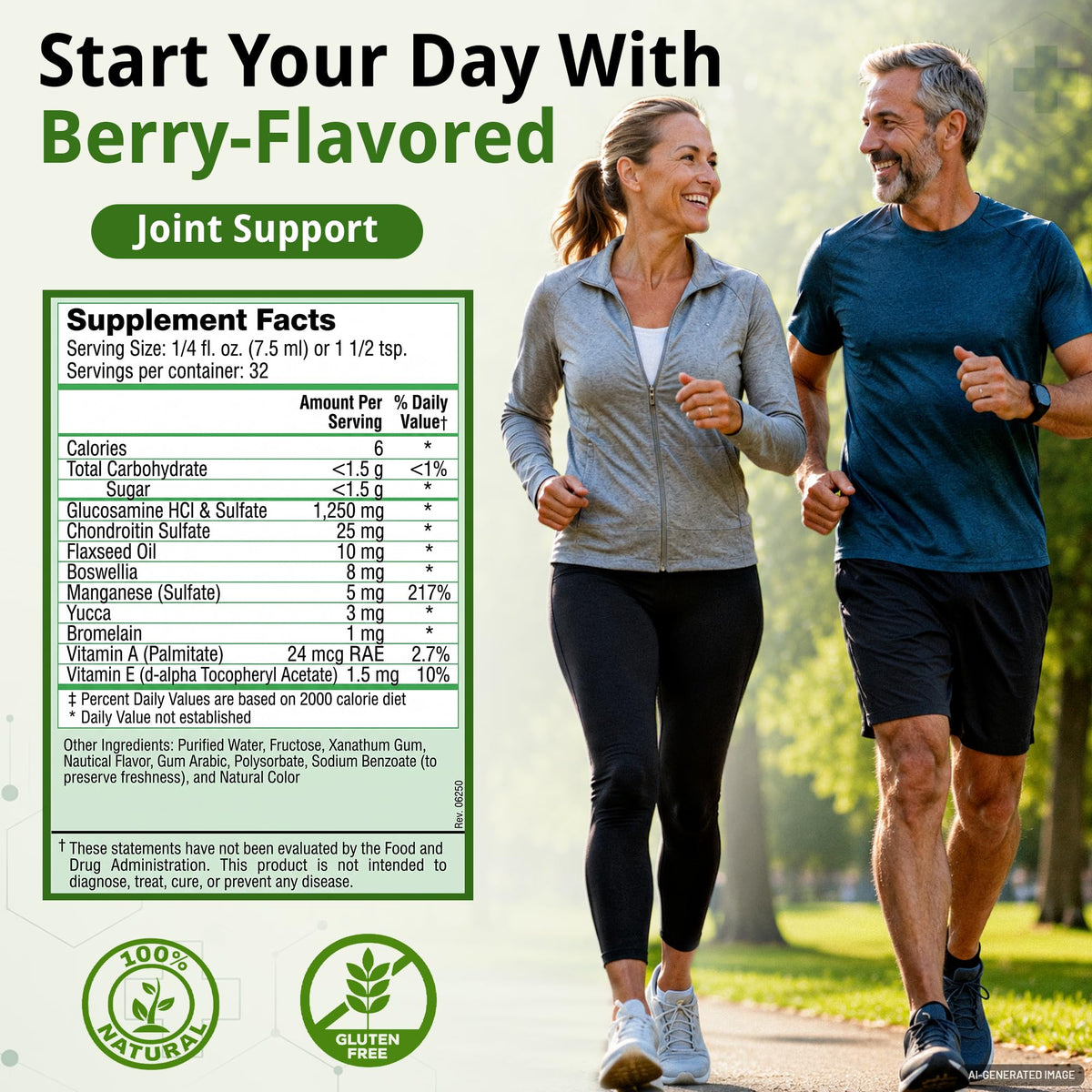Ingrédients de Synflex Glucosamine Chondroïtine 1250mg sur l'étiquette