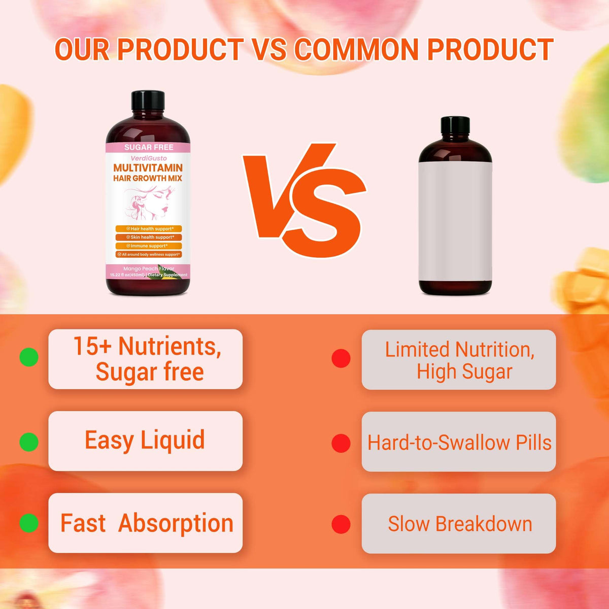 Ingrédients de VerdiGusto multivitamine liquide
