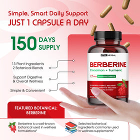 Ingrédients de VITAL HERBAL Liposomal Berberine sur l'étiquette