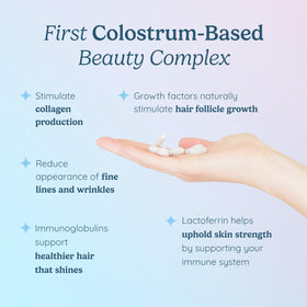 Ingrédients de WONDERCOW avec colostrum et collagène