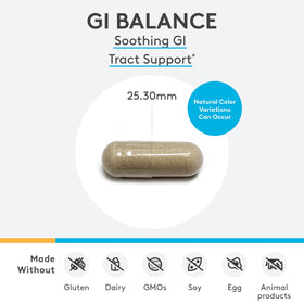 Ingrédients de XYMOGEN GI Balance sur l'étiquette