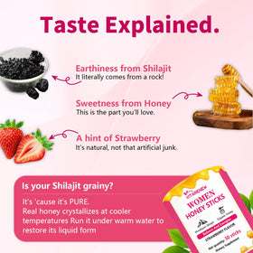 Ingrédients des bâtonnets de miel Shilajit sur une table