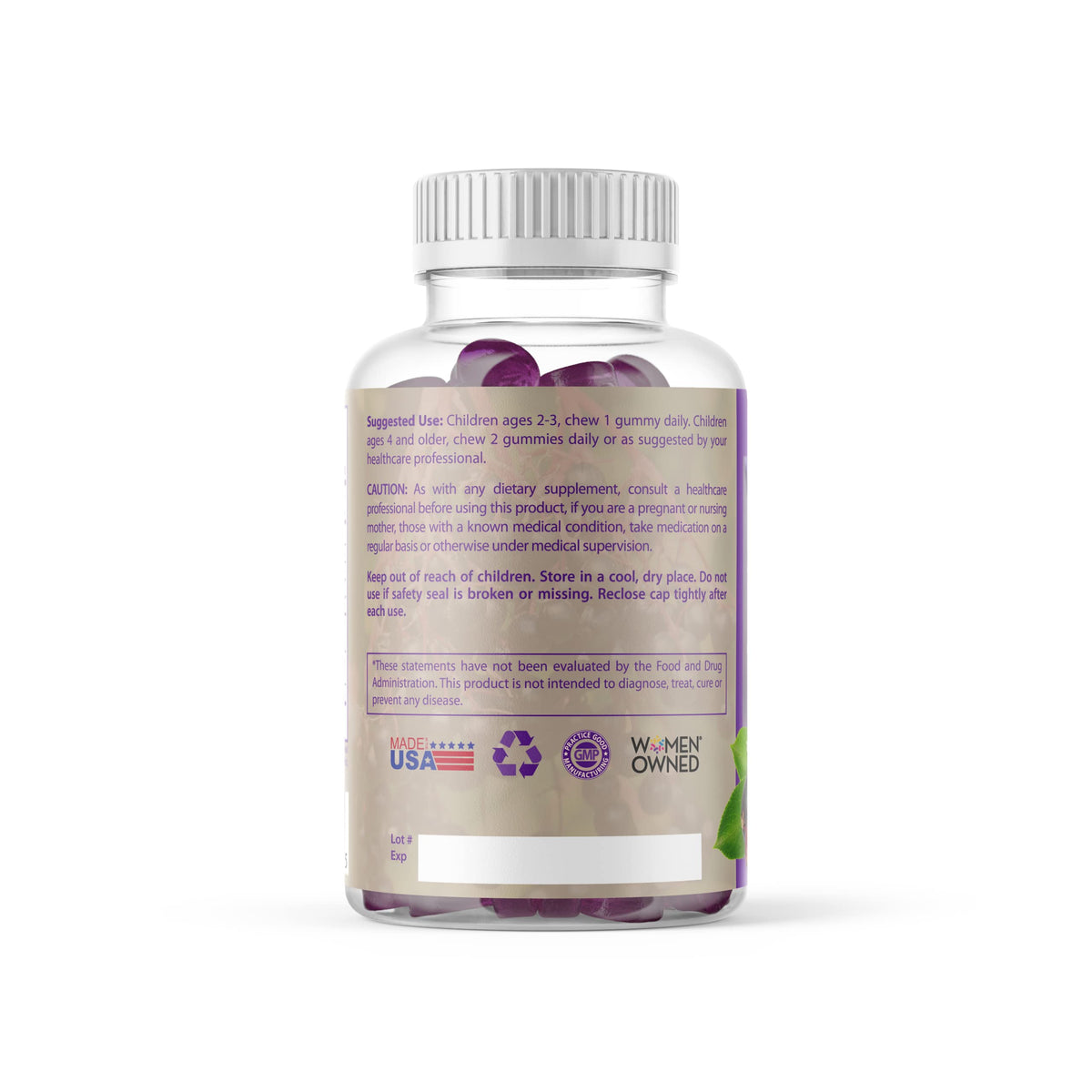 Ingrédients des bonbons gélifiés Elderberry Queen bio