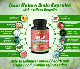 Ingrédients des capsules Amla Bio Cona Nature sur l'étiquette