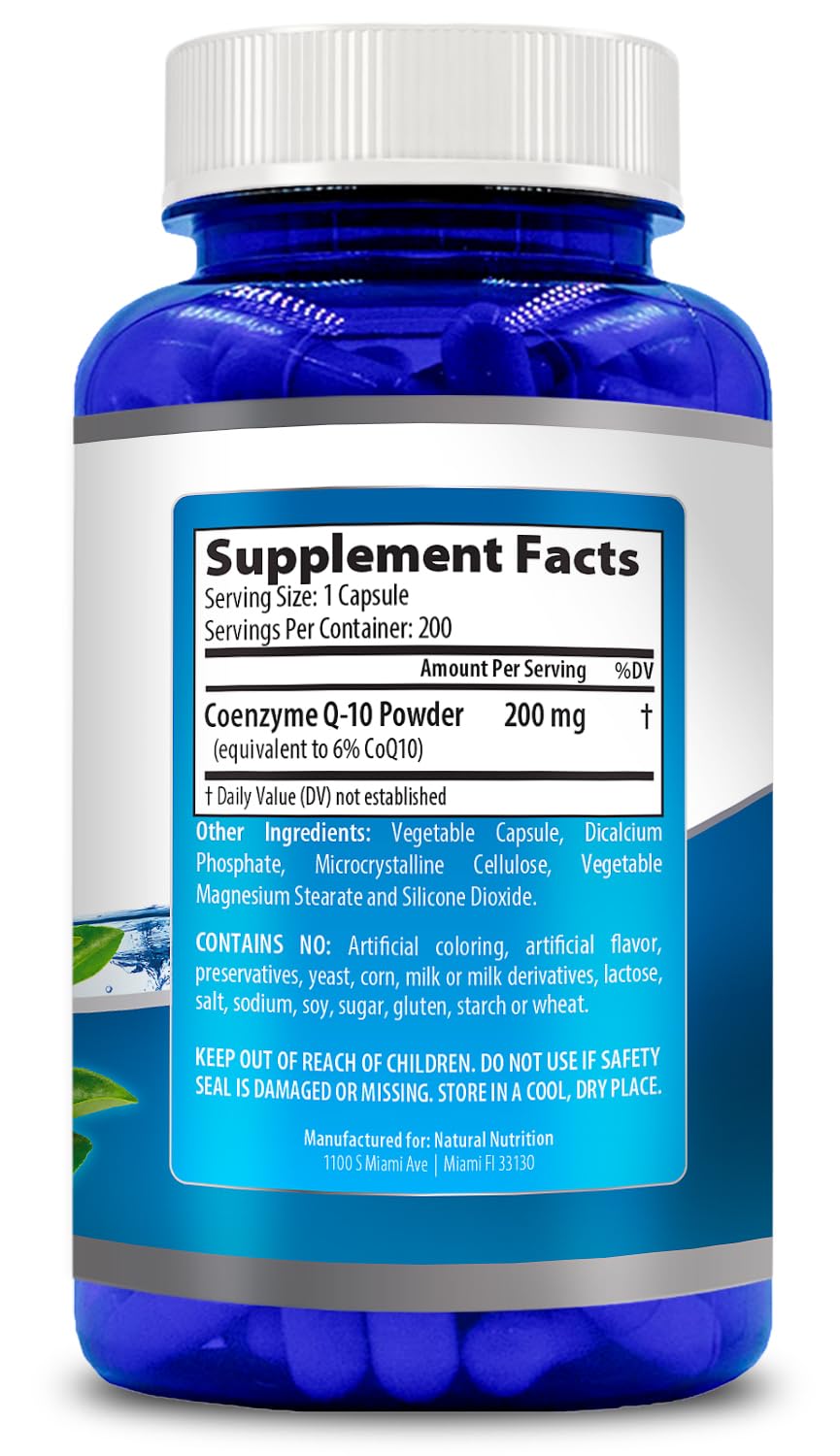 Ingrédients des capsules CoQ10 200mg