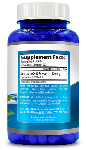 Ingrédients des capsules CoQ10 200mg