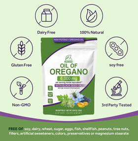 Ingrédients des capsules d'huile d'origan RIOWEGO