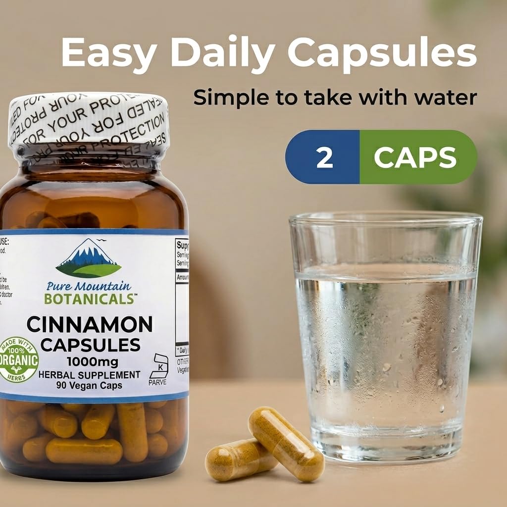 Ingrédients des capsules de cannelle Pure Mountain Botanicals