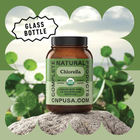 Ingrédients des capsules de chlorella bio sur l'étiquette