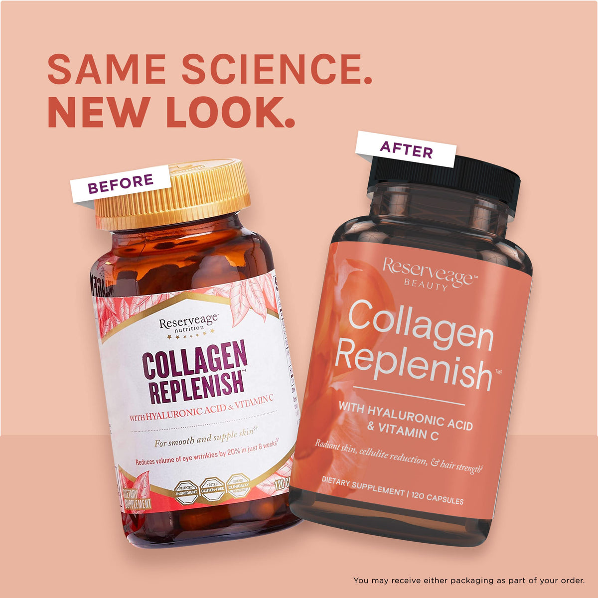 Ingrédients des capsules de collagène Reserveage Nutrition