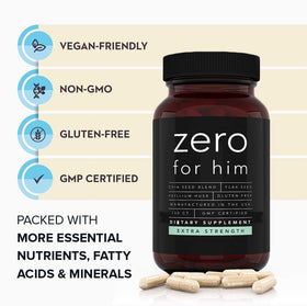 Ingrédients des capsules de fibres végétales California Basics, psyllium, chia, lin