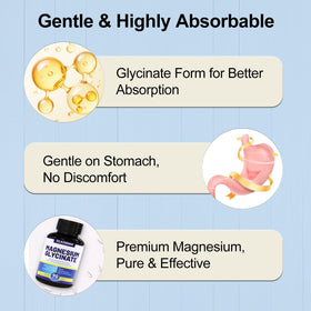Ingrédients des capsules de glycinate de magnésium DIATMOON