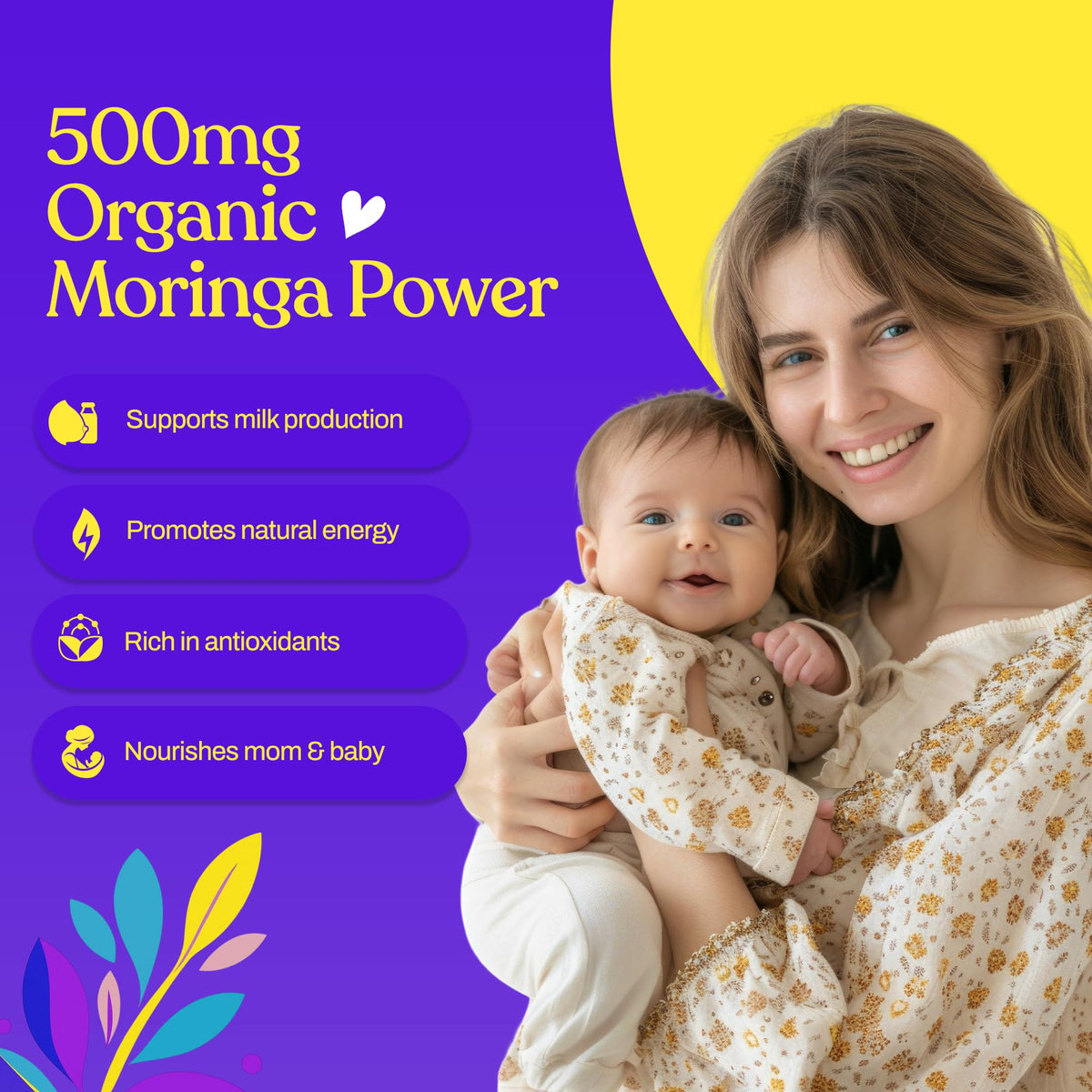 Ingrédients des capsules de Moringa Bio Mama's Select