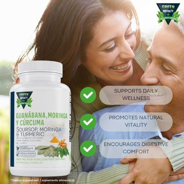Ingrédients des capsules de Moringa, Soursop et Curcuma