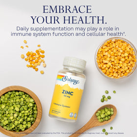 Ingrédients des capsules de Zinc SOLARAY