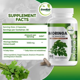 Ingrédients des capsules GreeNatr Moringa Oleifera