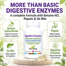 Ingrédients des capsules NEW ROOTS HERBAL Enzymes daily