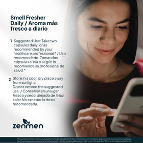 Ingrédients des capsules Zenmen sur une table