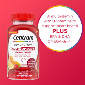 Ingrédients des Centrum MultiGummies Multi+ Omega 3