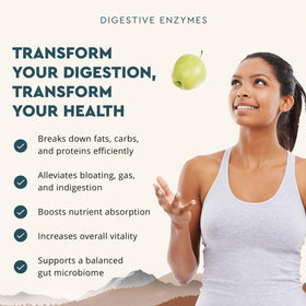 Ingrédients des enzymes daily Ancestral Supplements sur un fond neutre