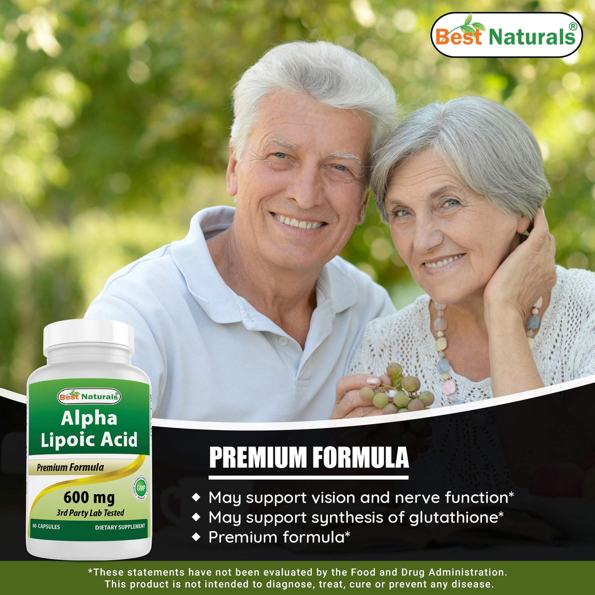 Ingrédients des gélules d'Acide Alpha-Lipoïque Best Naturals