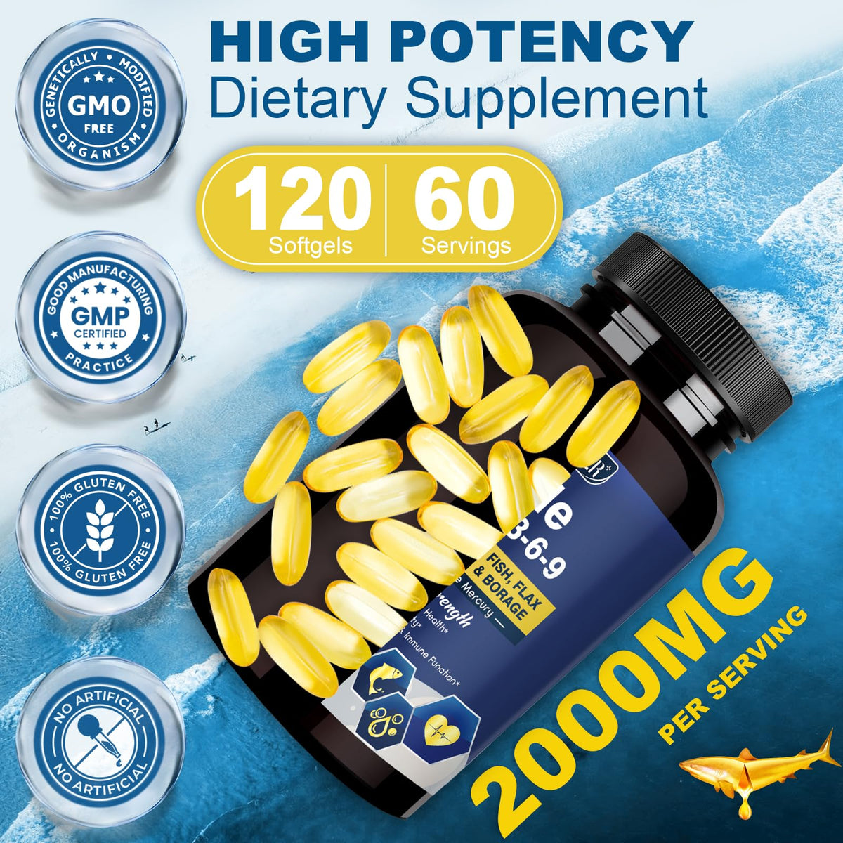 Ingrédients des gélules DRFOSTER Omega 3-6-9