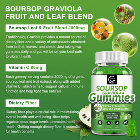 Ingrédients des GORNVB Gummies Graviola Soursop
