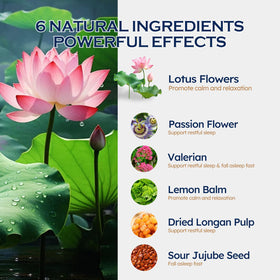 Ingrédients des gouttes d'extrait de fleurs de lotus ORGANIHERBENCE