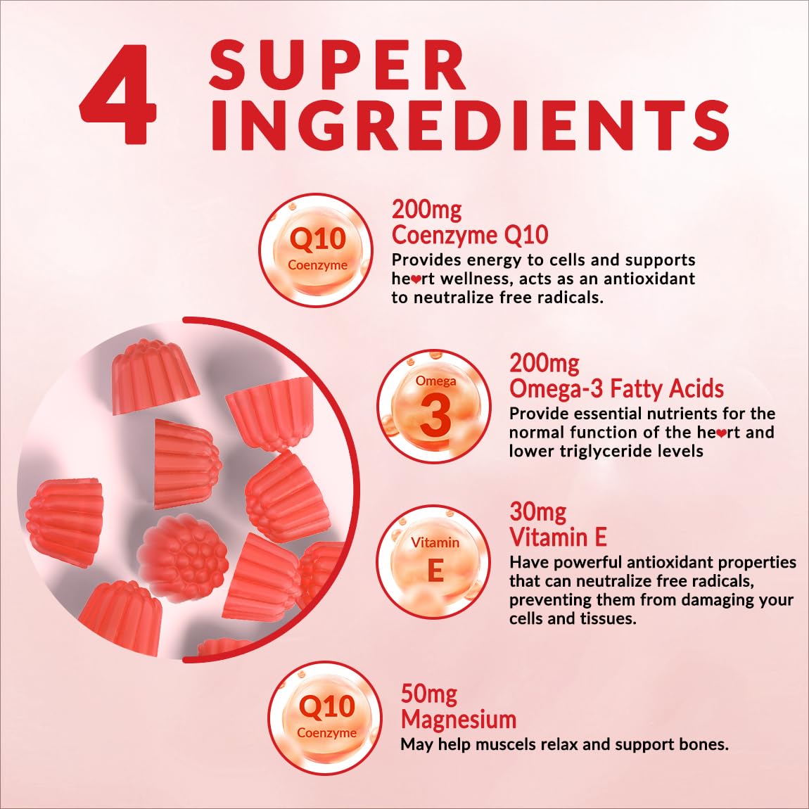 Ingrédients des gummies CoQ10 WEEVIT