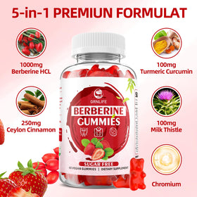 Ingrédients des Gummies de Berbérine GrnLife sur l'étiquette