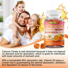 Ingrédients des gummies de citrate de calcium tsunshnes sur l'étiquette
