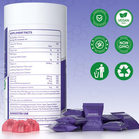 Ingrédients des gummies de magnésium DIAYAC, étiquette nutritionnelle